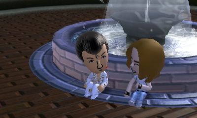Elvis chilling with another mii