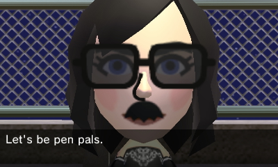 Jemma with a mustache