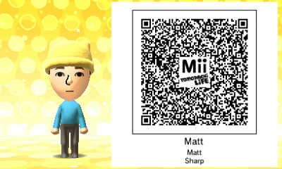 a qr code of matt sharp's mii
